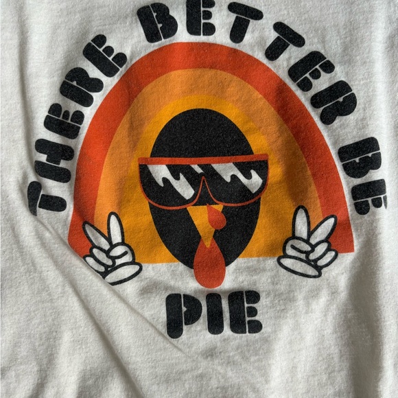 Tiny Whales Better Be Pie L/S Raglan Tee - Natural / Black - Picture 2 of 4